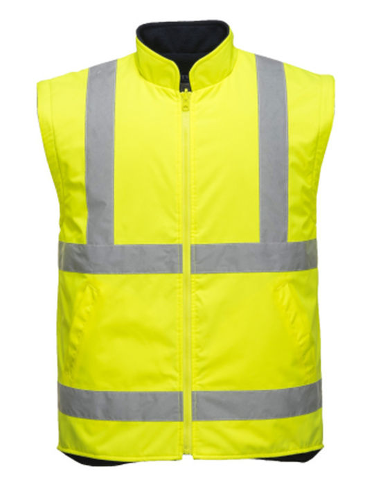 Portwest Work Jackets Reflective with Hood Yellow