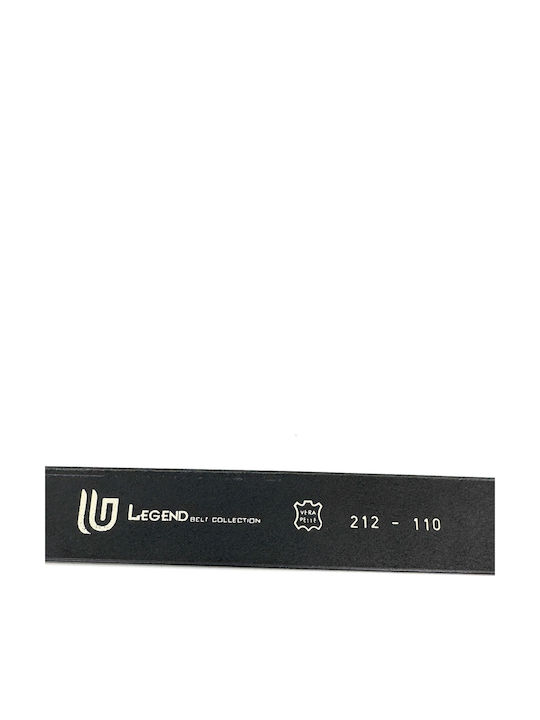 Wide Men's Belt Leather Black