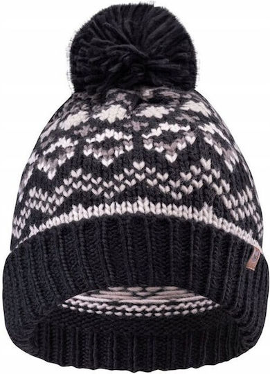 Pom Pom Beanie Unisex Σκούφος Πλεκτός σε Λευκό χρώμα