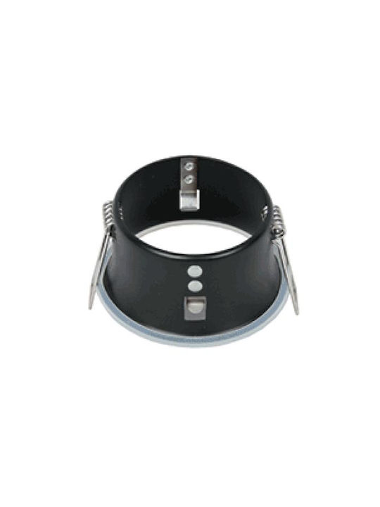 Gekas Rund Metallisch Einbau Spot mit Fassung GU10 Schwarz 8.5x8.5cm. 1Stück Gekas Rund Metallisch Einbau Spot mit Fassung GU10 Schwarz 8.5x8.5cm. 1Stück