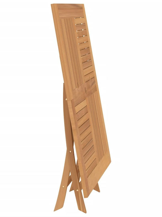 Tisch Zusammenklappbar Teak 120x120x75cm