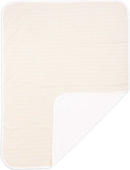 Jukki Blanket Nursery Swaddling Blankets Knitted Beige Stripes 75x100cm