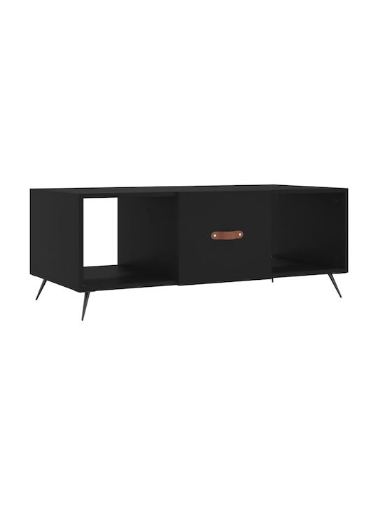 Rectangular Coffee Table Wooden Black L102xW50xH40cm.