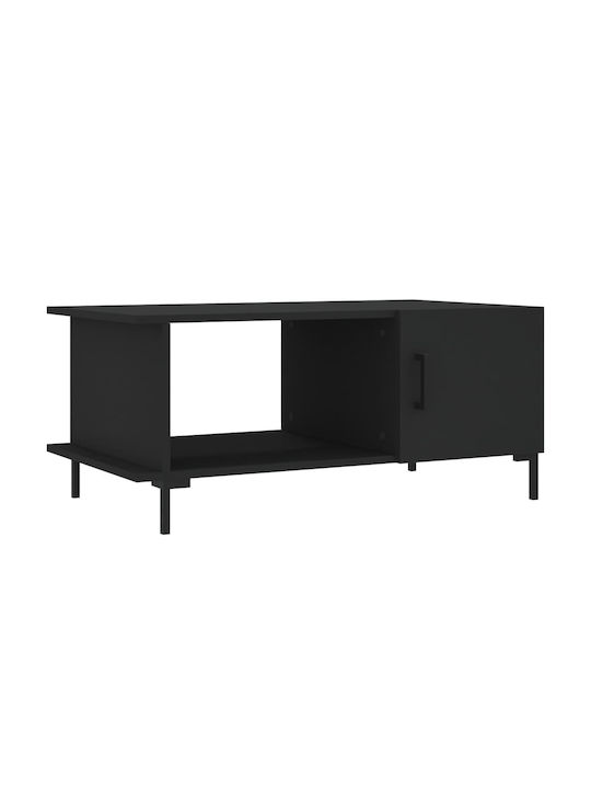 Rectangular Wooden Coffee Table Black L90xW50xH40cm