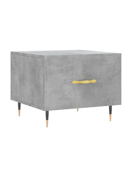 Square Wooden Side Table Gray L50xW50xH40cm