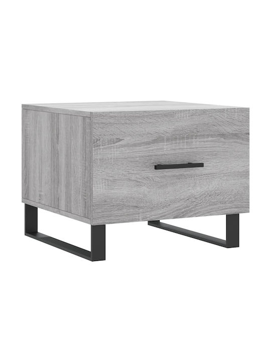 Square Wooden Side Table Gray L50xW50xH40cm