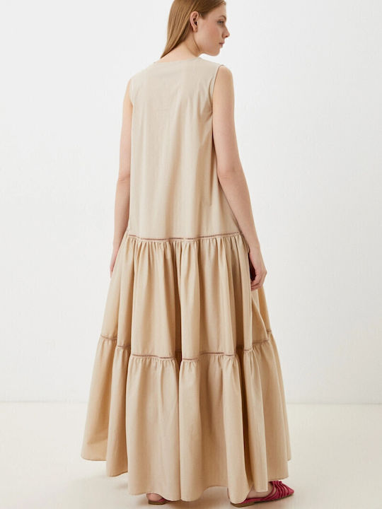 DRESS Καλοκαιρινό Maxi Φόρεμα Μπεζ