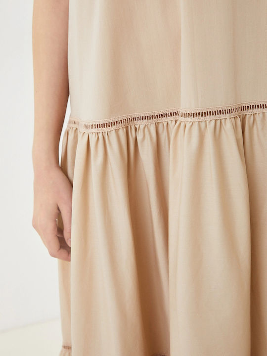 DRESS Καλοκαιρινό Maxi Φόρεμα Μπεζ