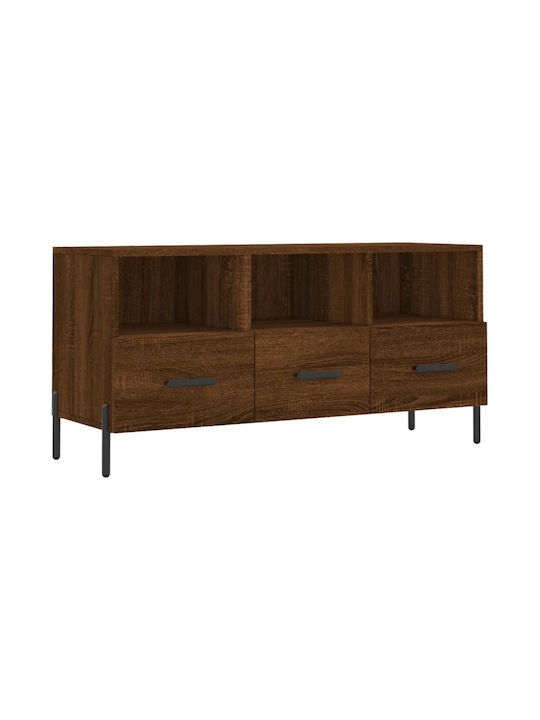 Particle Board TV Furniture with Drawers Walnut L102xW36xH50cm