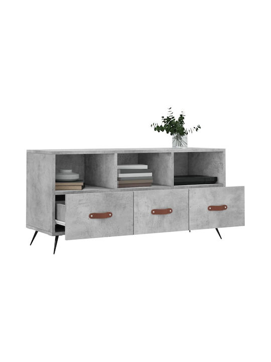 vidaXL TV-Ständer Grau M102xP36xH50cm