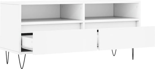 Έπιπλο Τηλεόρασης Λευκό Μ100xΠ34.5xΥ44.5cm