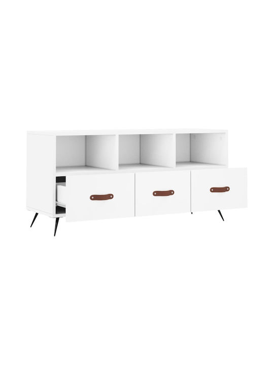 Έπιπλο Τηλεόρασης Λευκό Μ102xΠ36xΥ50cm 829004