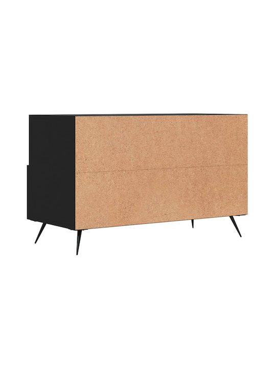 TV Stand Wooden Black L80xW36xH50cm