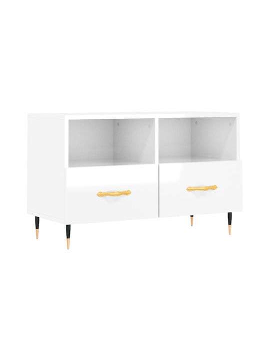 TV Stand Wooden White L80xW36xH50cm