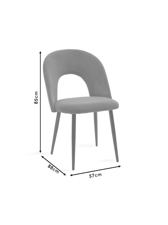 Jonah Dining Room Velvet Chair Anthracite 71x68x54cm