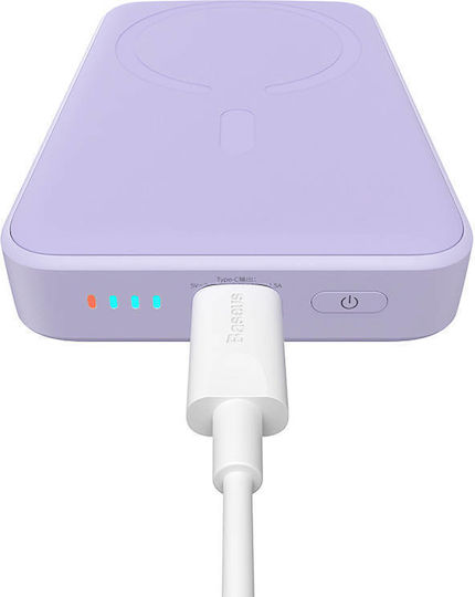 Baseus Mini Power Bank 10000mAh 20W с USB-C порт Power Delivery Лилав