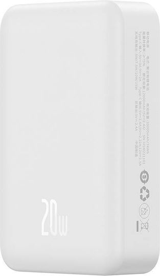 Baseus Mini Power Bank 20000mAh 20W с USB-C порт Power Delivery Бял