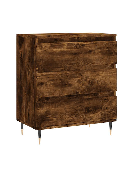 Wooden Chest of Drawers with 3 Drawers 60x35x70cm