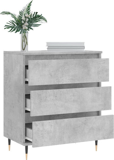 Comoda pentru Dormitor cu 3 sertare Gri 60x35x70buc