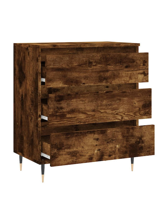 Wooden Chest of Drawers with 3 Drawers 60x35x70cm