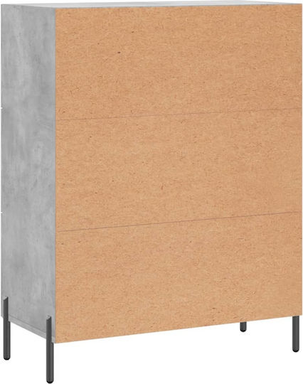 Συρταριέρα Κρεβατοκάμαρας mit 3 Schubladen Gray 69.5x34x90cm