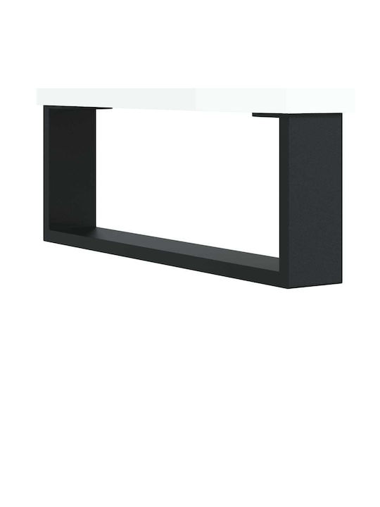 Wooden Chest of Drawers with 3 Drawers White 69.5x34x90cm