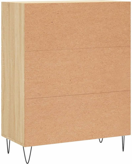 Wooden Chest of Drawers with 3 Drawers 69.5x34x90cm
