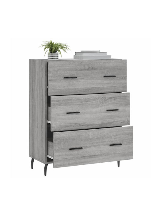 vidaXL Kommode Schlafzimmer Holz mit 3 Schubladen 69.5x34x90cm