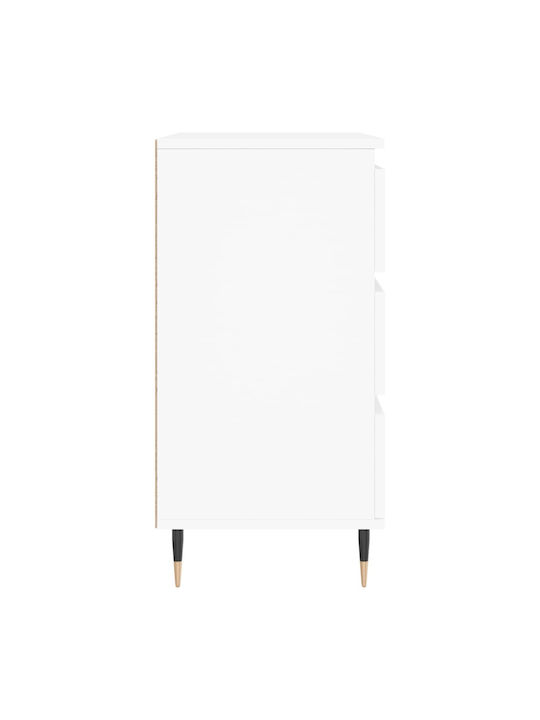 Συρταριέρα Креватокамарас Дървена с 3 чекмеджета Бял 60x35x70cm