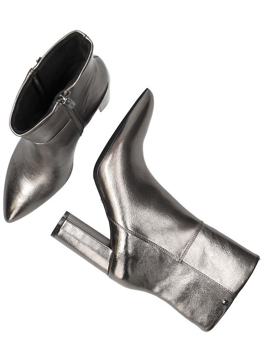 Women's Ankle Boots with High Heel Gray