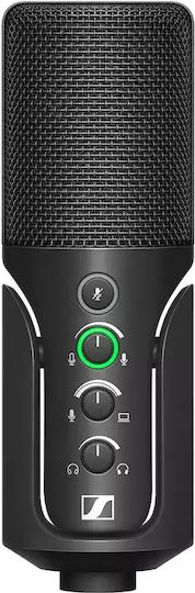 Sennheiser Profile Кондензаторен Микрофон с USB Type-C Настолен за Вокали в Черен Цвят