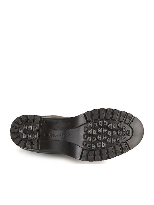 Damen Chelsea Stiefeletten mit hohem Absatz Schwarz