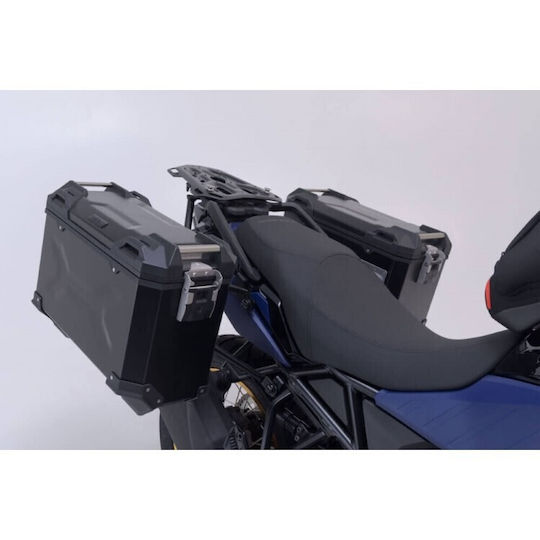 SW-Motech Trax Adv Σετ Πλαϊνές Βαλίτσες Μοτοσυκλέτας Αλουμινίου 45lt σε Μαύρο Χρώμα
