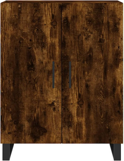 Dulap de Sufragerie de Podea din Placă Aglomerată, Stejar Fumé, 69,5x34x90 cm