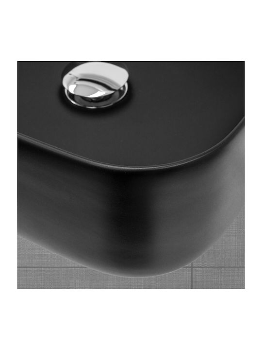 ML-Design Aufgesetztes Waschbecken Keramik 51x40.5x13.5cm Schwarz
