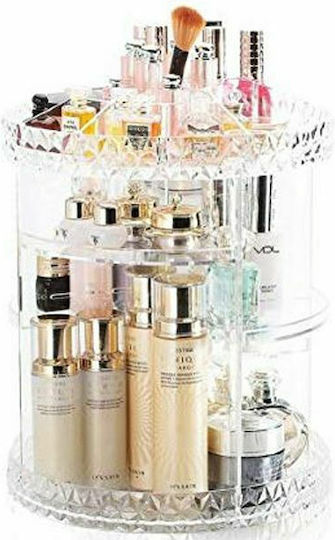 Drehbarer Organisationsständer für Kosmetik mit Ebenen Transparente 28x22cm