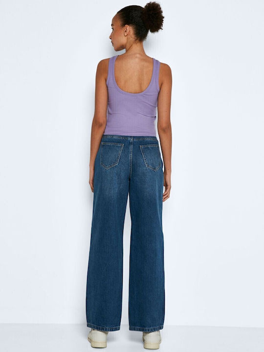 Damen Sommer Crop Top Baumwolle Ärmellos Lila