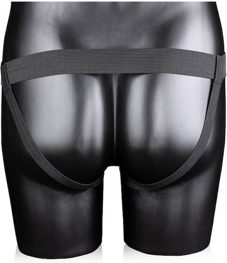 Shots Ouch Ribbed Hollow With Balls Harnașament cu Dildo 22cm în Culoare Negru
