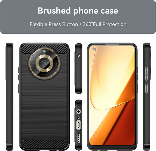 Techsuit 11 Techsuit Carbon Back Cover Σιλικόνης Μαύρο (Realme 11)