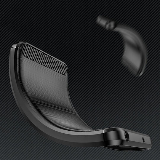 Techsuit Techsuit Carbon Задна корица Силикон Черен (Redmi Note 12S)