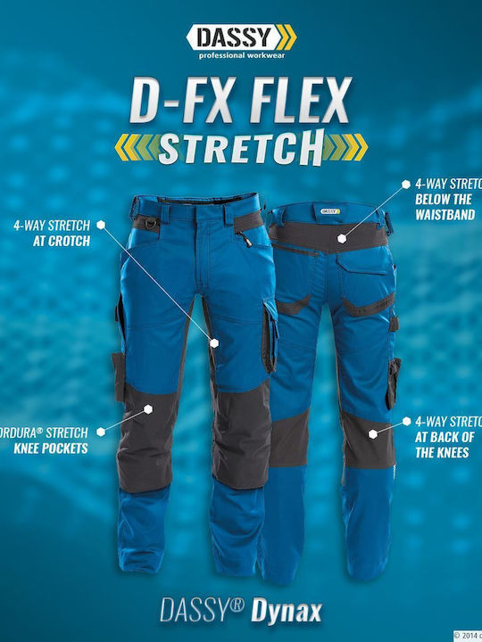 Dassy Workwear Dynax Παντελόνι Εργασίας Μαύρο