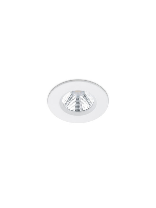 Trio Lighting Zenia Rotund Metalic Spot Încorporat cu LED Integrat și Lumină Alb Cald Alb 8.5x8.5cm. 1buc