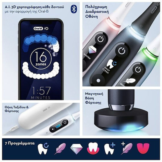 Oral-B iO Series 9N Electric Toothbrush with Pressure Sensor and Travel Case Pink