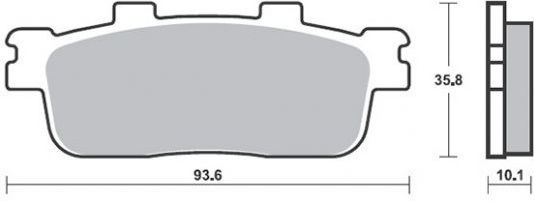 SBS Motorcycle Brake Pads for Kymco Xciting 300 Piaggio GTS 300 Sym GTS 300 Vespa GTS 300 Yamaha TT