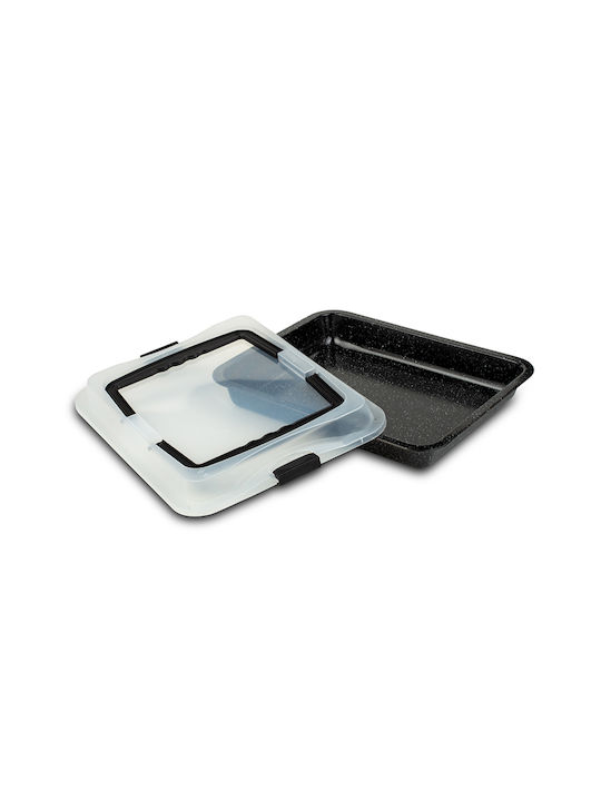 Nava Nature Aluminum Rectangular Baking Pan with Lid with Non-stick Coating 40x40cm