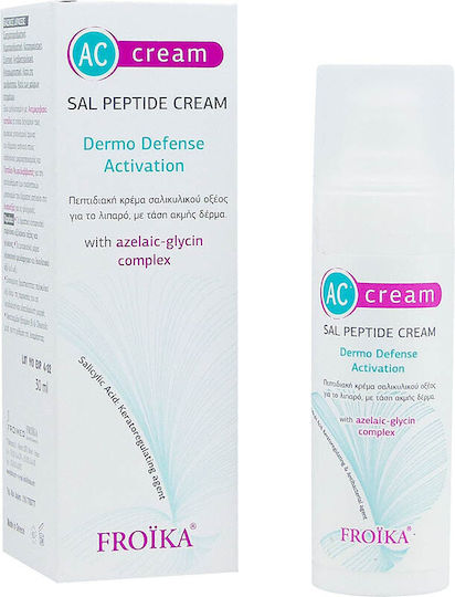 Froika AC Sal Peptide Крем 24-часов Регулиращ Крем за Лице Против Несъвършенства и Акне с Пантенол и Пептиди 30ml