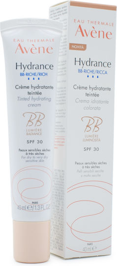 Eau Thermale Avène Hydrance BB Rich 24ωρο Γαλάκτωμα Προσώπου Ημέρας με SPF30 για Ενυδάτωση & Ατέλειες 40ml