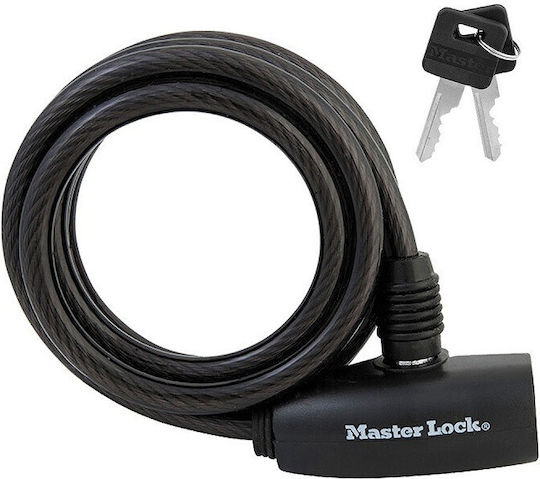 Master Lock Bicycle Cable Lock with Key Black