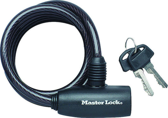 Master Lock Bicycle Cable Lock with Key Black