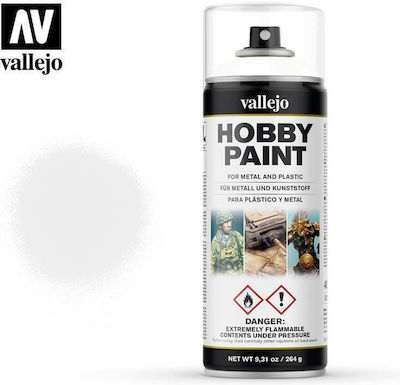 Acrylicos Vallejo Hobby Paint Model Making Paint in Spray White 400ml 28010 VAL28010